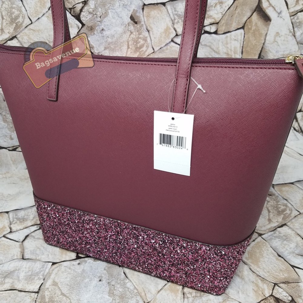 #bagsavenue Glitter Penny Greta Court Cherrywood Kate Spade FAST SHIPPING - Picture 10 of 15